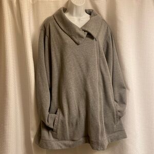 Torrid Active gray asymmetrical zip front jacket size 5